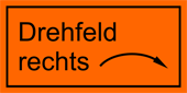 P0014 Etikett Drehfeld rechts 