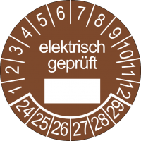 P0039 Prüfplakette Elektrisch geprüft mit Freifeld 
