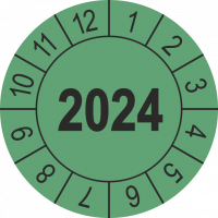 P0032 Prüfplakette Jahreszahl Prüfzeitpunkt 2024 