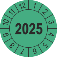 P0044 Prüfplakette Jahreszahl Prüfzeitpunkt 2025 