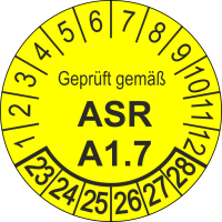 P0053 Prüfplakette geprüft gemäß ASR A1.7 