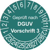 P0124 Prüfplakette Geprüft nach DGUV Vorschrift 3 