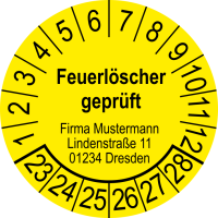 P0187 Prüfplakette Feuerlöscher geprüft Firma 